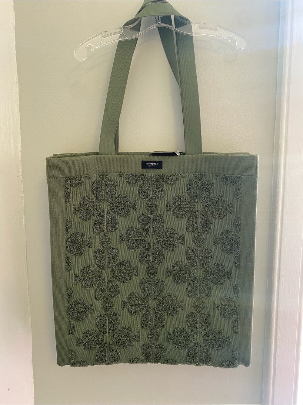 kate spade Olive Green Floral-Texture Tote